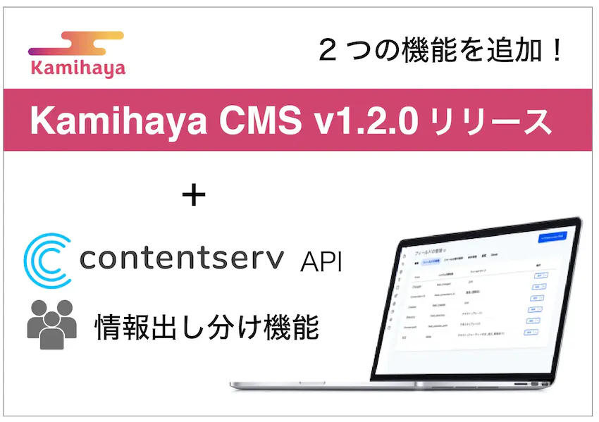 APIを実装 出しわけ機能も付加したKamihayaCMS1