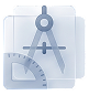 Design step icon — compass and ruler