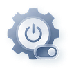 Operate step icon — gear and power