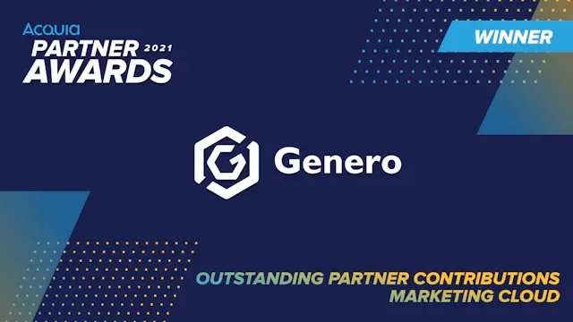ジェネロ株式会社が『2021 Acquia Partner Of The Year』に受賞決定