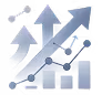 Expand step icon — arrows and chart